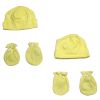 Bambini Neutral Baby Cap and Mittens 4 Piece Set