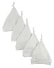 Bambini White Knotted Baby Cap (Pack of 5)