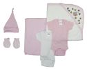 Bambini Newborn Baby Girl 6 Pc Layette Baby Shower Gift Set