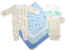 Bambini Newborn Baby Boy 8 Pc Layette Baby Shower Gift Set