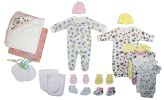 Bambini Newborn Baby Girls 20 Pc Layette Baby Shower Gift Set