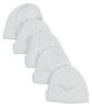 Bambini White Baby Cap (Pack of 5)