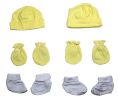 Bambini Neutral Cap, Booties and Mittens 6 Piece Layette Set