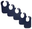 Bambini Navy Baby Bibs (Pack of 5)