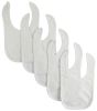 Bambini Solid White Bib (Pack of 5)