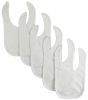 Bambini Solid White Bib (Pack of 5)