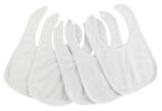 Bambini Solid White Bib (Pack of 5)