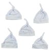 Bambini Blue Knotted Baby Cap (Pack of 5)