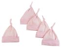 Bambini Pink Knotted Baby Cap (Pack of 5)