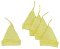 Bambini Yellow Knotted Baby Cap (Pack of 5)