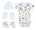 Bambini Newborn Baby Boys 4 Pc Layette Baby Shower Gift Set