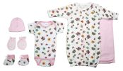 Bambini Newborn Baby Girls 6 Pc Layette Baby Shower Gift Set