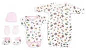 Bambini Newborn Baby Girls 6 Pc Layette Baby Shower Gift Set