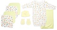 Bambini Neutral Newborn Baby 8 Pc Layette Baby Shower Gift Set