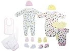 Bambini Newborn Baby Girls 11 Pc Layette Baby Shower Gift Set