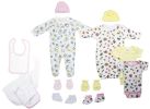 Bambini Newborn Baby Girls 11 Pc Layette Baby Shower Gift Set