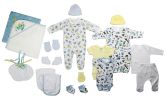 Bambini Newborn Baby Boy 19 Pc Layette Baby Shower Gift Set