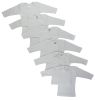 Bambini White Long Sleeve Lap T-shirts  6 Pack