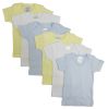 Bambini Boys Pastel Variety Short Sleeve Lap T-shirts 6 Pack