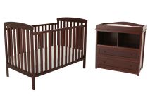 Leila Crib & Changer Set (Color Option: Espresso)